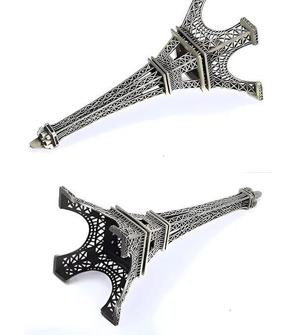 Paris Eiffel Tower Metal Figurine Statue, Bronze Finish